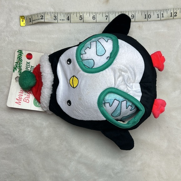 Merry & Bright Penguin Christmas Hide ‘N Peek Squeak Dog Toy - Picture 5 of 5